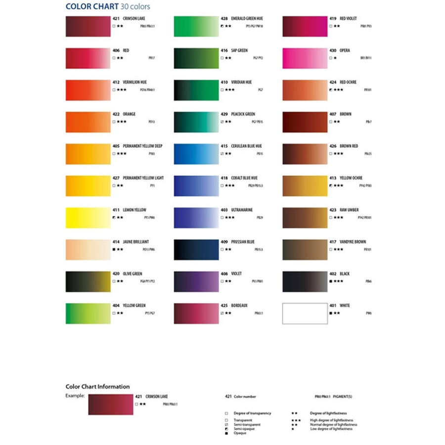 картинка Набор красок акварельных shinhanart pro, 30 цветов в тубах по 7,5 мл