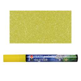 изображение Маркер по ткани marabu textil glitter с блёстками толщина линии 3 мм цвет золотой