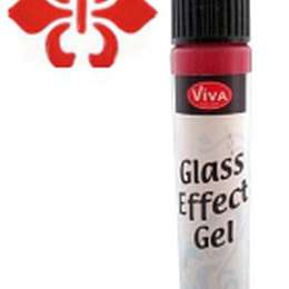 фотография Гель для создания эффекта стекла glas-effekt, цвет карминовый, объем 25 мл, viva decor