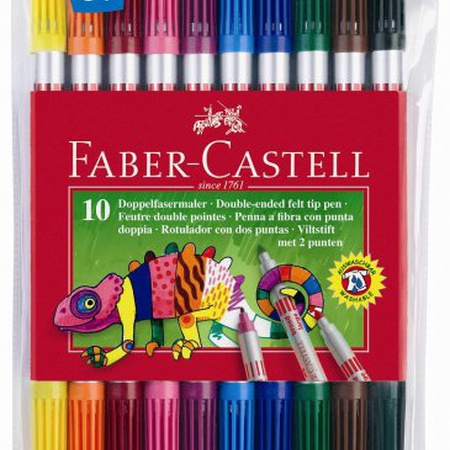 Фломастеры двусторонние Faber-Castell - предназначены для воплощения творческих идей. За счет того, что фломастеры двусторонние - это окрывает больше…