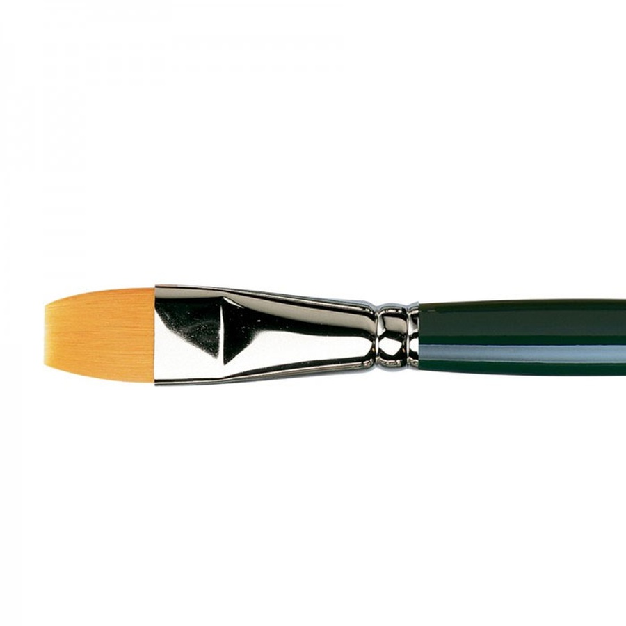 фото Кисть синтетика плоская № 18, длинная ручка, серия 1870 nova, фирма da vinci