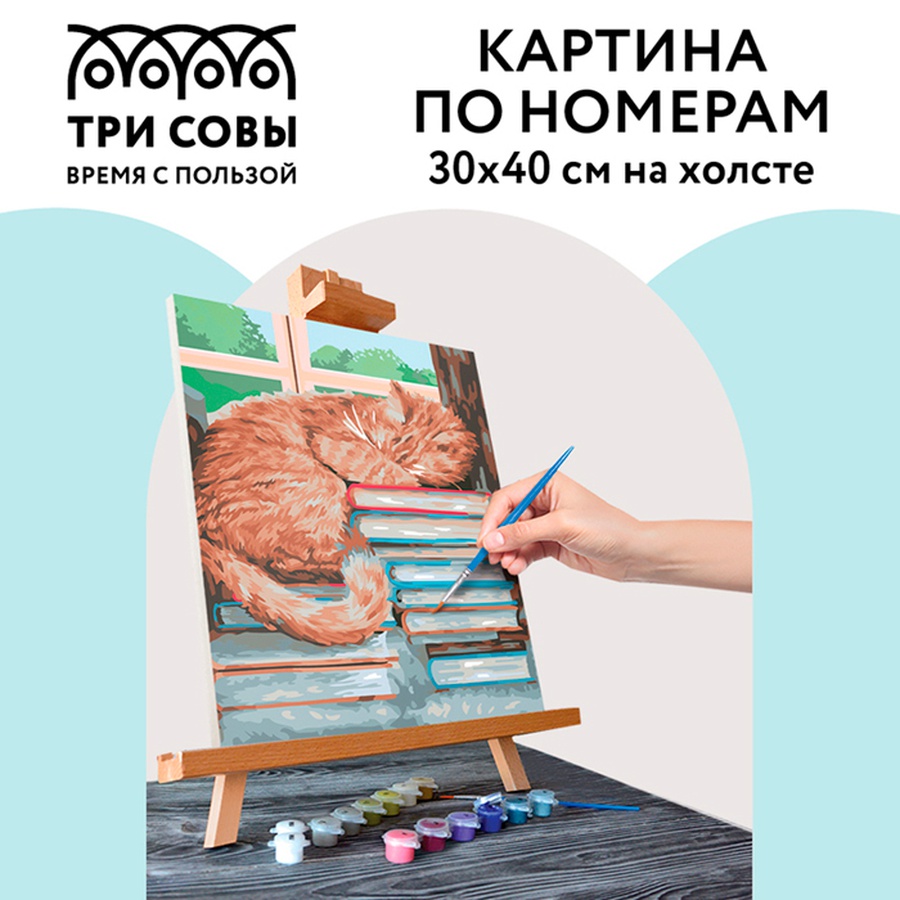 картинка Картина по номерам на холсте "дневной сон", 30*40 см
