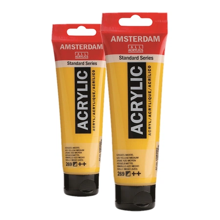 фотография Краска акриловая amsterdam, туба 120 мл, № 269 жёлтый средний азо