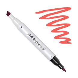 фотография Маркер спиртовой stylefile brush, два пера, 360 киноварь