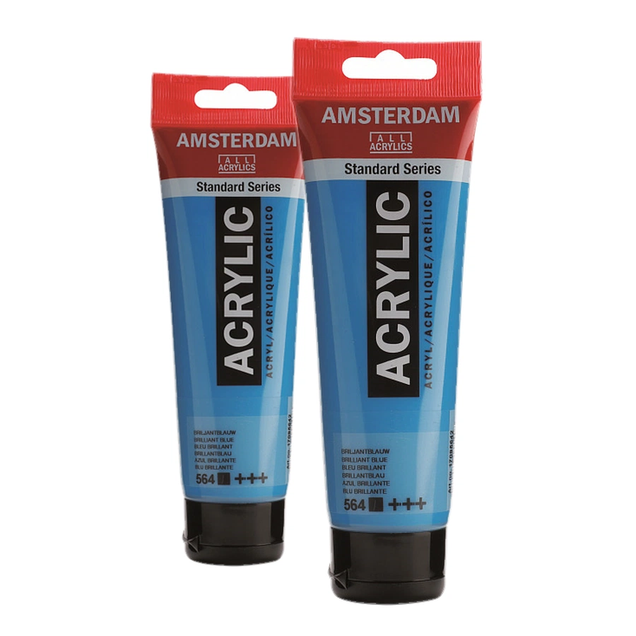 картинка Краска акриловая amsterdam, туба 120 мл, № 564 синий бриллиантовый