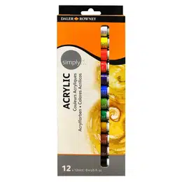 картинка Набор акриловых красок daler rowney simply selection, 12 цветов по 12 мл