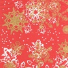 изображение Бумага для декопатча decopatch, 482 снежинки на красном