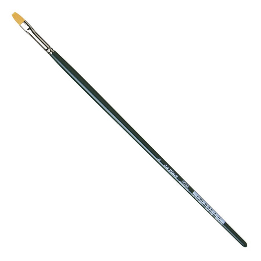 изображение Кисть синтетика плоская № 8, длинная ручка, серия 1870 nova, фирма da vinci