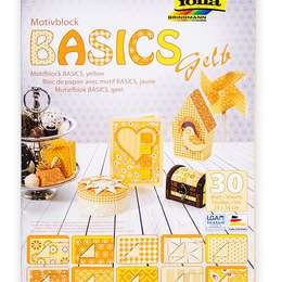 фотография Бумага для скрапбукинга желтая 24х34 см 30 мотивов basics folia