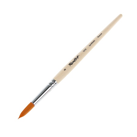 изображение Кисть синтетика мягкая roubloff № 8 круглая, короткая ручка, 1210
