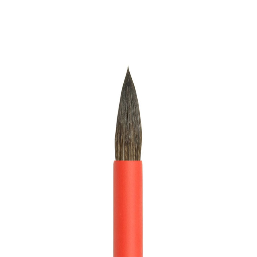 изображение Комплект "кисть roubloff aqua соболь-микс/ круглая 8/ ручка коротк. красная/ покрытие обоймы soft-touch" 2 шт.