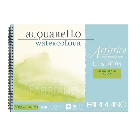 фото Альбом для акварели fabriano artistico traditional white 300г/м2, 23x30,5см, торшон