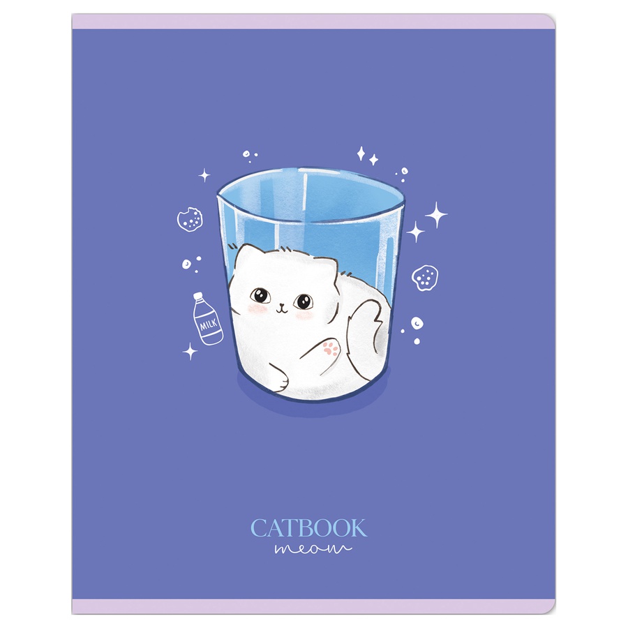 фото Тетрадь 48л., клетка meshu "cat book", матовая ламинация