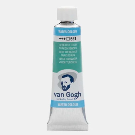 картинка Краска акварельная van gogh, туба 10 мл, № 661 сине-зелёный