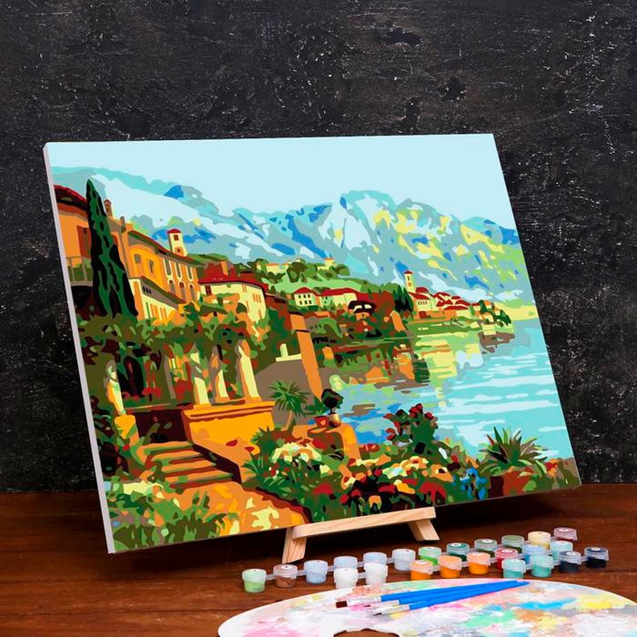 картинка Картина по номерам на холсте с подрамником «побережье» 40×50 см