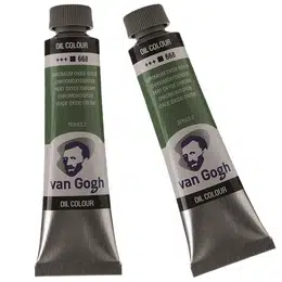 фотография Краска масляная van gogh, туба 40 мл, № 668 зелёный окись хрома