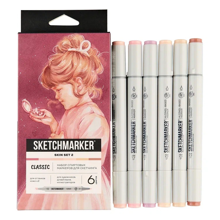 фото Набор маркеров sketchmarker classic skin set v.26цв