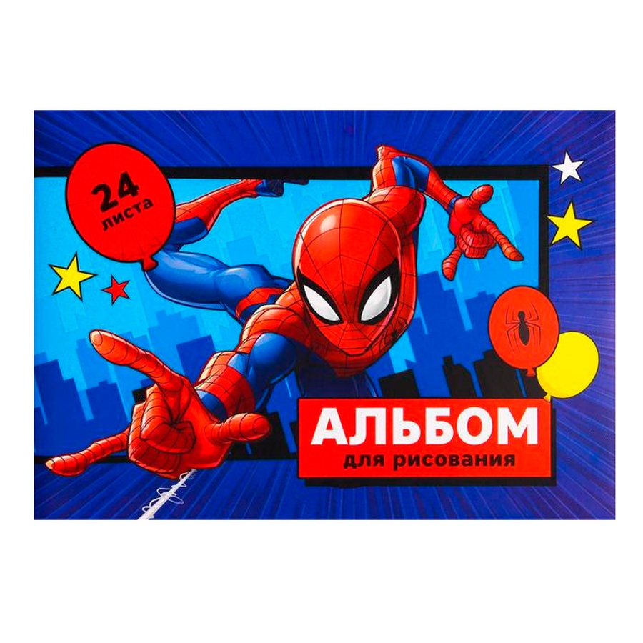 изображение Альбом для рисования а4, 24 листа, spider-man