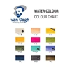фотография Набор акварельных красок van gogh muted colours приглушённые цвета 12 кювет + кисть