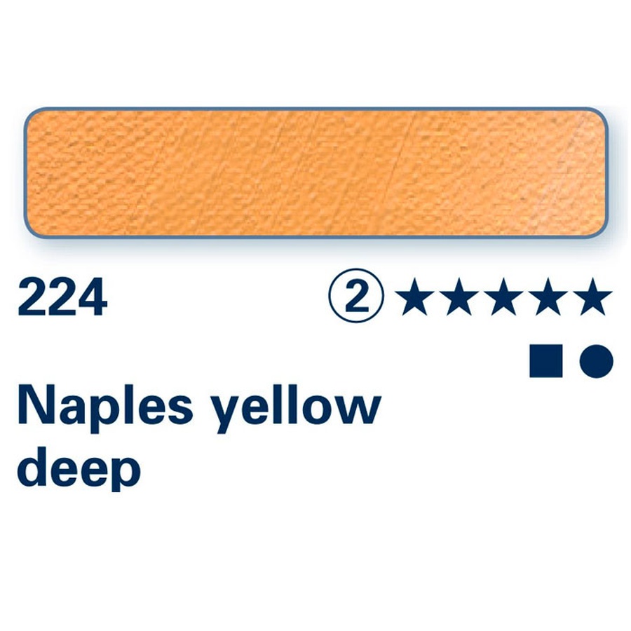 картинка Краска масляная schmincke norma professional № 224 жёлтый неаполитанский тёмный, туба 35 мл
