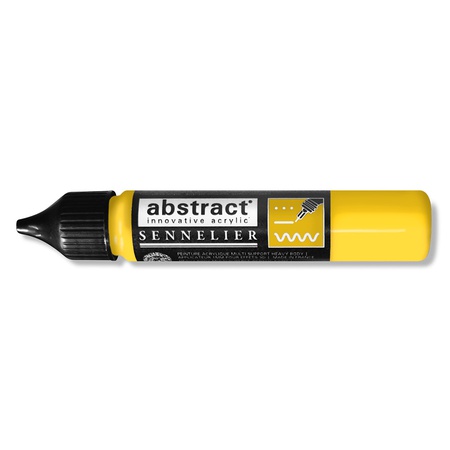 фотография Контур акриловый sennelier abstract, туба 27 мл, жёлтый