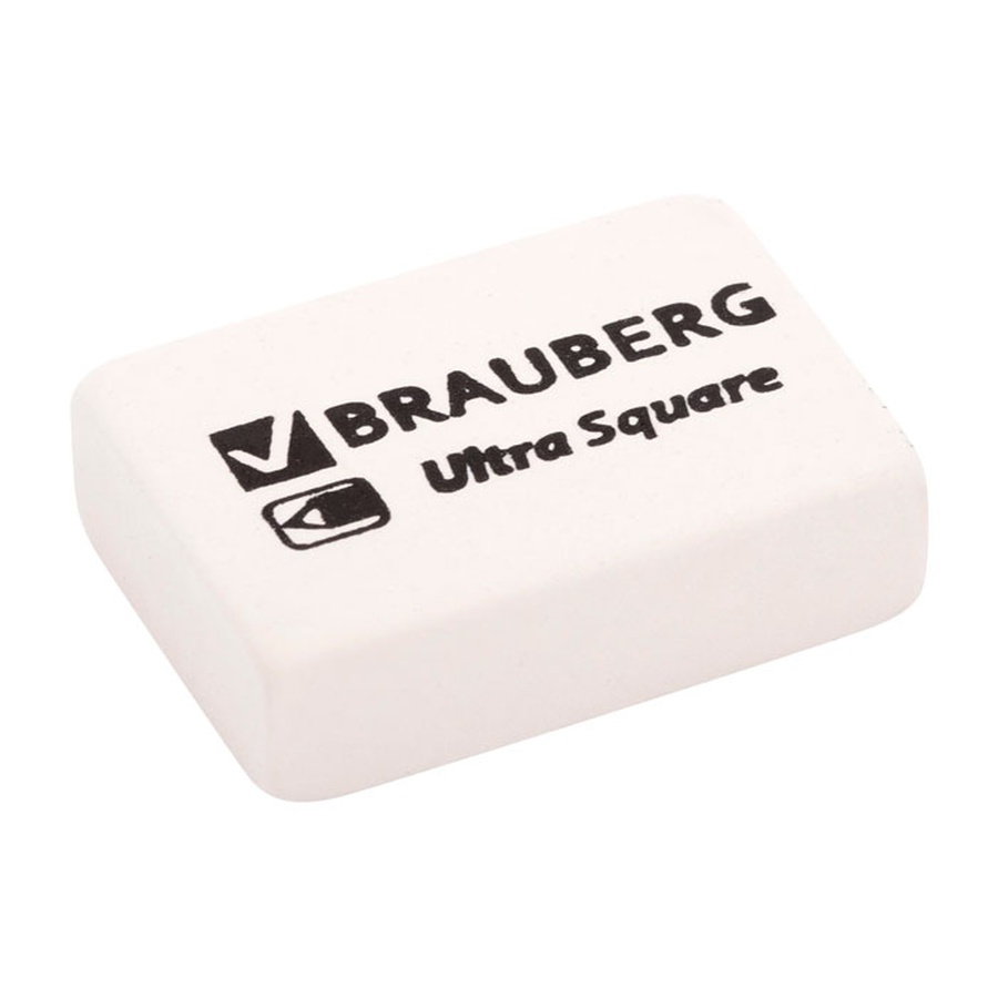 фотография Ластики brauberg "ultra square" 6 шт., 29х18х8 мм, белые, натуральный каучук