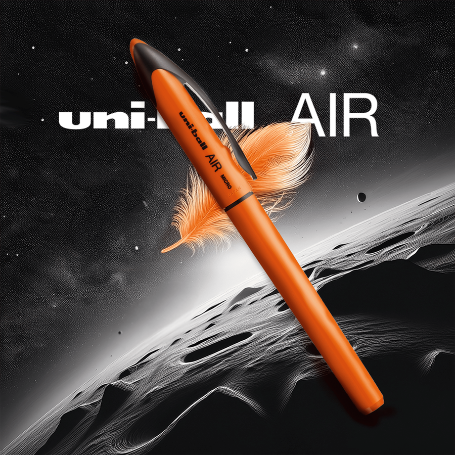 картинка Роллер uni-ball air uba-188e синий корпус оранж 0.5мм
