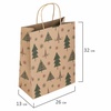 фото Пакет подарочный новогодний 26x13x32см, "kraft winter set", ассорти
