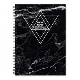 картинка Скетчбук dark note мрамор черный