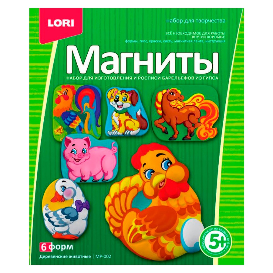 фото Набор фигурок на магнитах lori деревенские животные