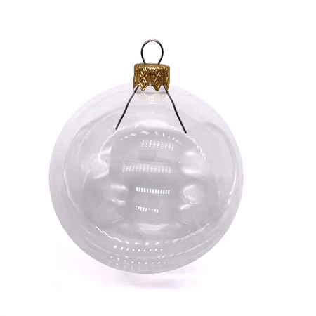 Прозрачные стеклянные ёлочные шары ручной выдувки для реализации Вашей новогодней фантазии. Идеальны для витражной росписи и других техник.