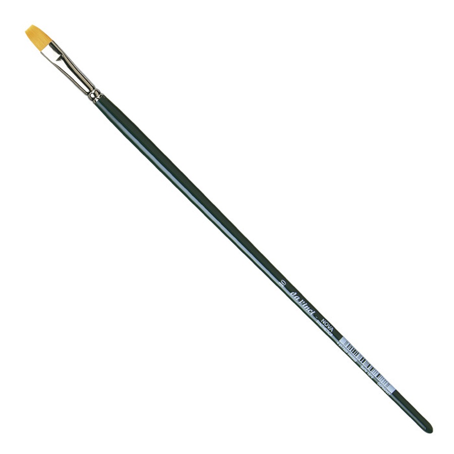 изображение Кисть синтетика плоская № 10, длинная ручка, серия 1870 nova, фирма da vinci