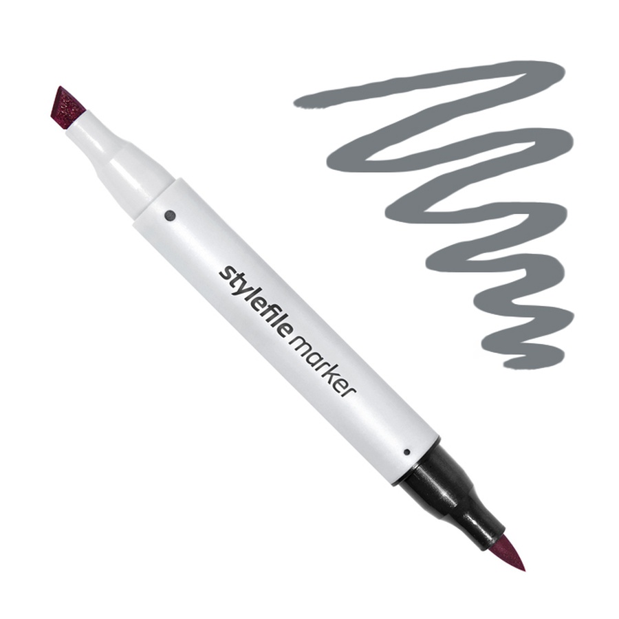 фотография Маркер спиртовой stylefile brush, два пера, ng6 серый натуральный