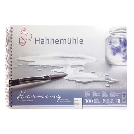 картинка Альбом для акварели на спирали hahnemuhle harmony а4, 12 листов, 300 г/м2