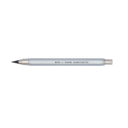 фото Цанговый карандаш, с точилкой koh-i-noor, корпус серебряного цвета, диаметр 5,6 мм, длина 120 мм