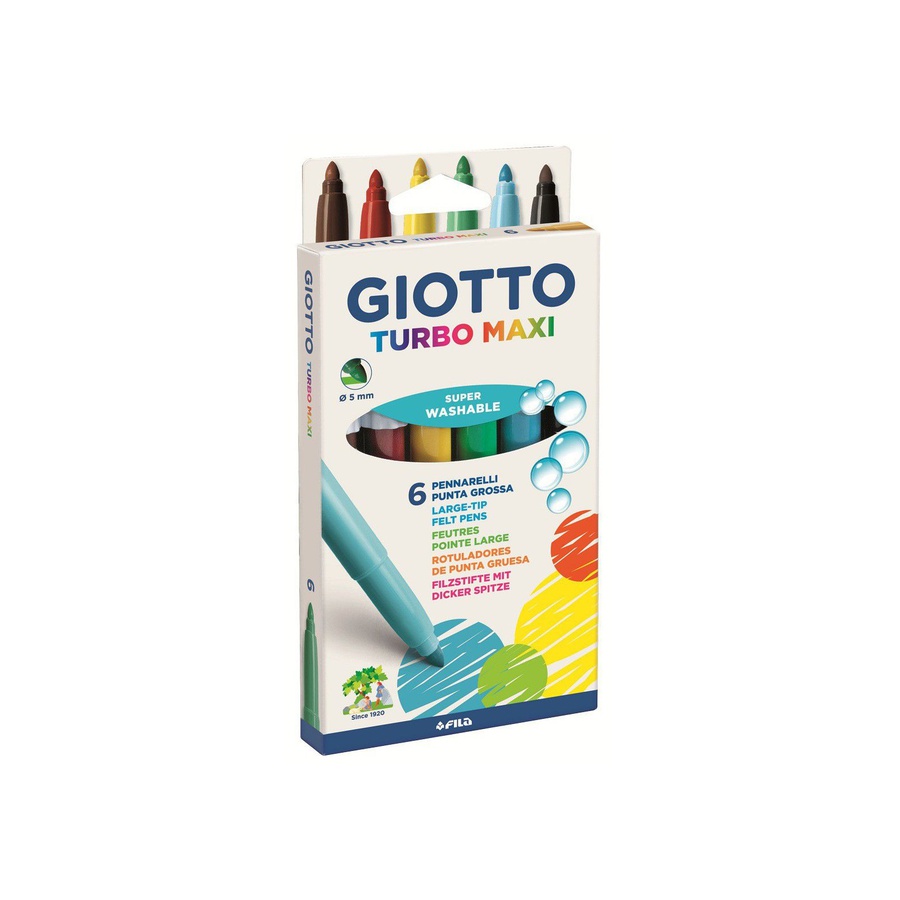 изображение Набор утолщенных фломастеров, 6 цветов giotto