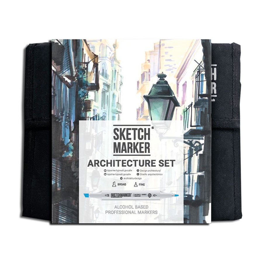 изображение Набор маркеров sketchmarker architecture set 36 шт и  сумка