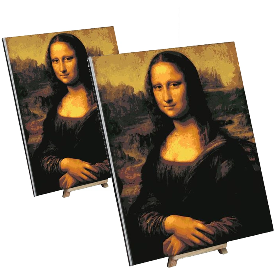 картинка Комплект "картина по номерам на холсте с подрамником "мона лиза " леонардо да винчи 40*50 см" 2 шт.