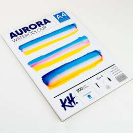 картинка Альбом-склейка для акварели aurora cold 300гр/м, целлюлоза 100%, а4, 12л