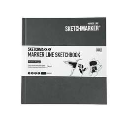 фото Скетчбук sketchmarker marker line 160г/м2 163х163мм 48л тв.обложка, цв.угольный