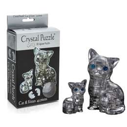 изображение 3d головоломка кошка чёрная