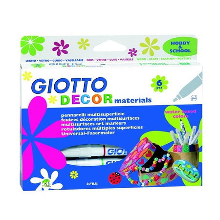 Фломастеры для декорирования Giotto в наборе из 6 цветов