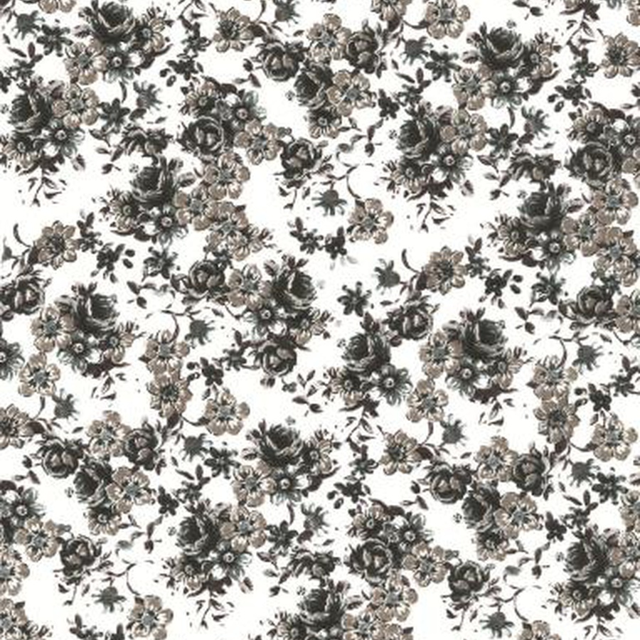 изображение Бумага для декопатча decopatch, 557 цветочки черно-белые