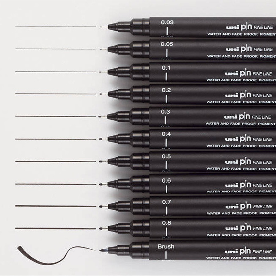 изображение Ручка-линер unipin чёрный 0,2 мм