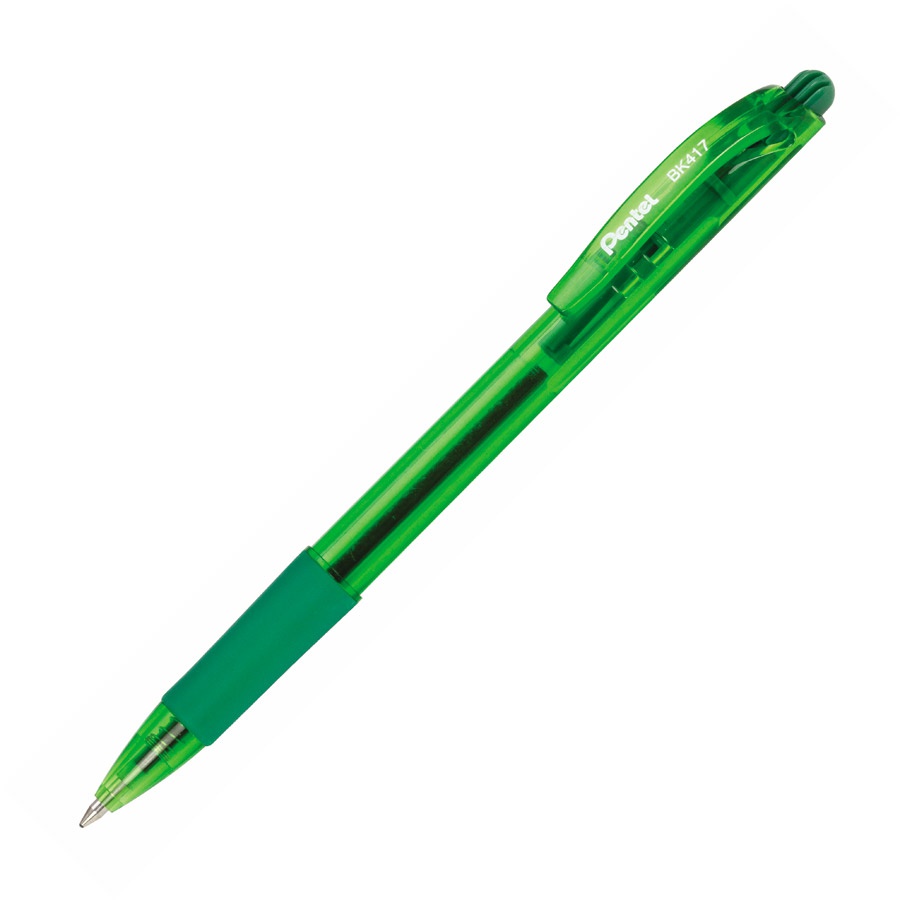 картинка Ручка шариковая pentel автоматическая, зелёный стержень, 0,7 мм