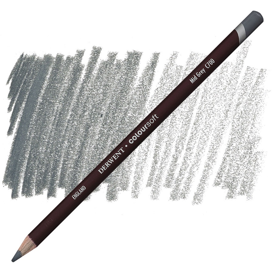 фото Карандаш цветной derwent coloursoft c700 серый средний