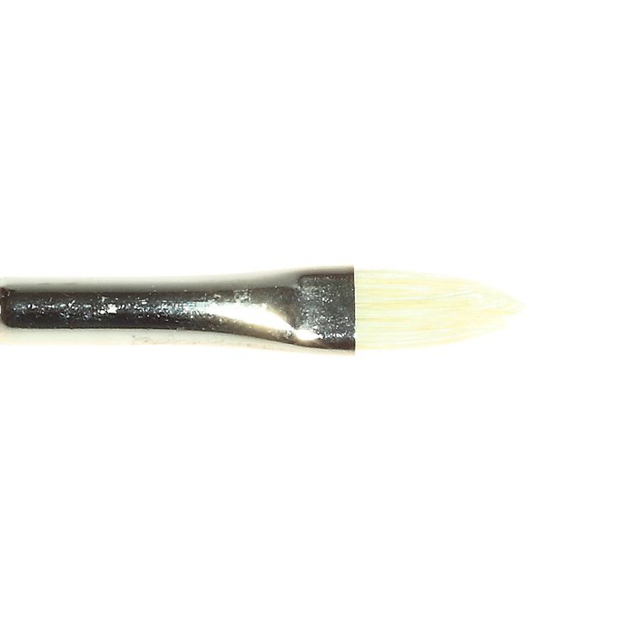 картинка Кисть щетина для масла сонет № 3, ширина 7 мм овальная на длинной ручке покрытая лаком