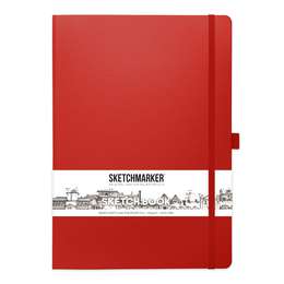 фото Блокнот для зарисовок sketchmarker  21*29.7 см 80л красный