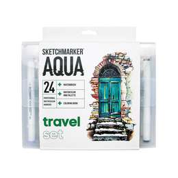 фото Набор акварельных маркеров sketchmarker aqua travel set 24 цветов