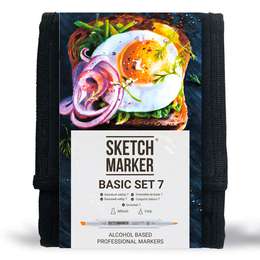 изображение Набор маркеров sketchmarker basic 7 12шт + сумка органайзер